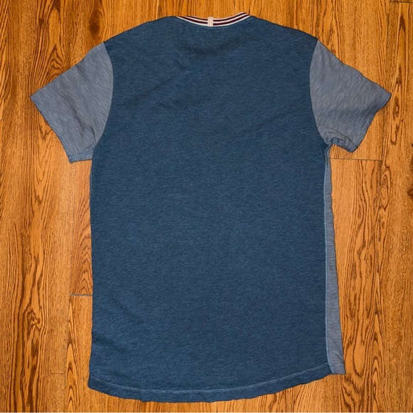 Scotch and Soda Block Colored Striped Collar Pocket Tee Ringer Tee - Picture 9 of 12